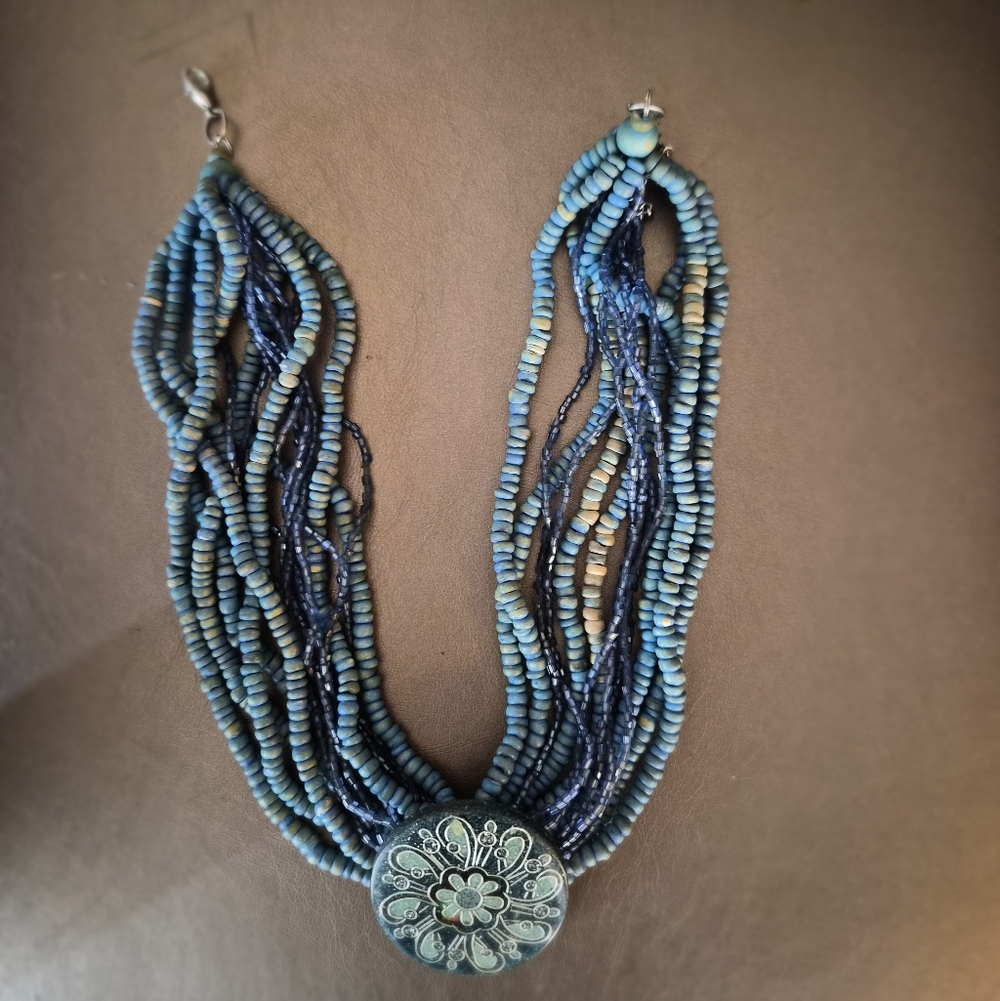 Blue Beaded Necklace